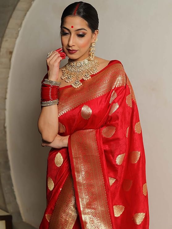 Red Karwa Chauth Saree 