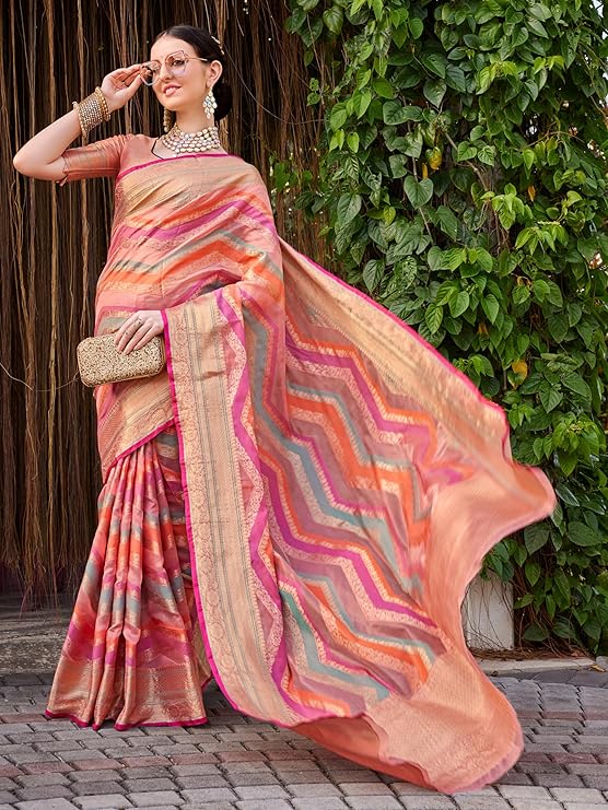 Radhika Merchant Stuns in a Colorful Silk Saree Look